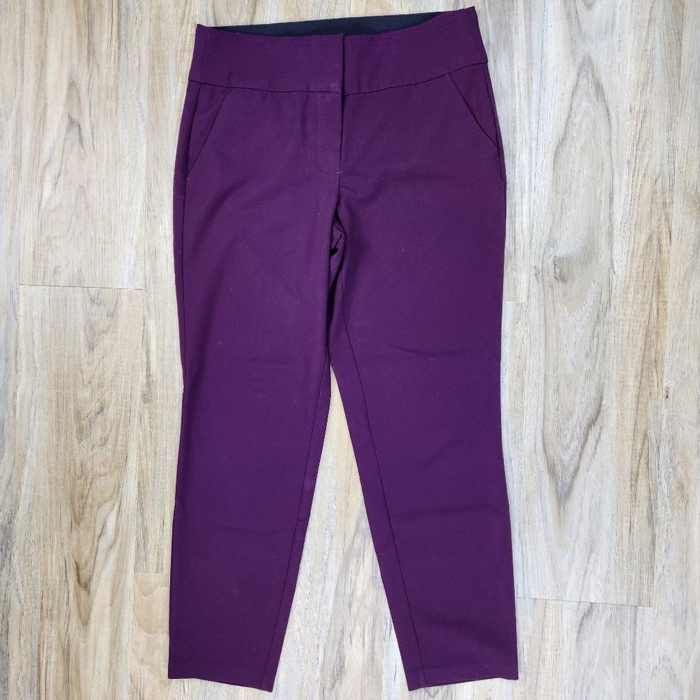 🩵Hollywould Burgundy Lightweight Rayon Blend Skinny Ankle Pants Size 7/29 - Picture 3 of 13